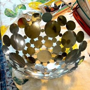 Disney Mickey Metal Circle Bowl - Silver